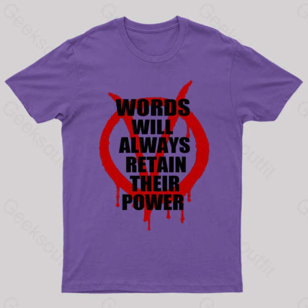 V For Vendetta Retain Their Power T-Shirt Purple / S