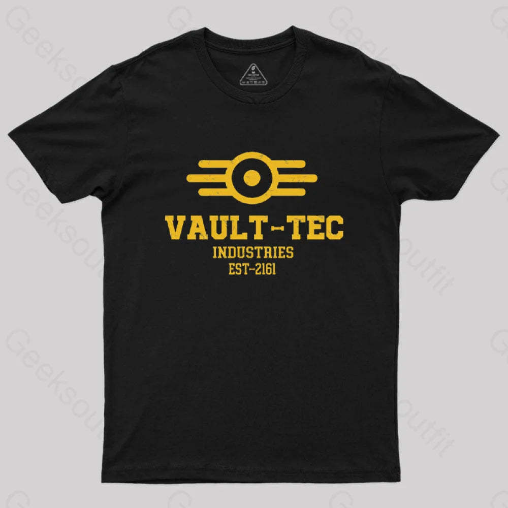 Vault Tec Industries Geek T-Shirt Black / S