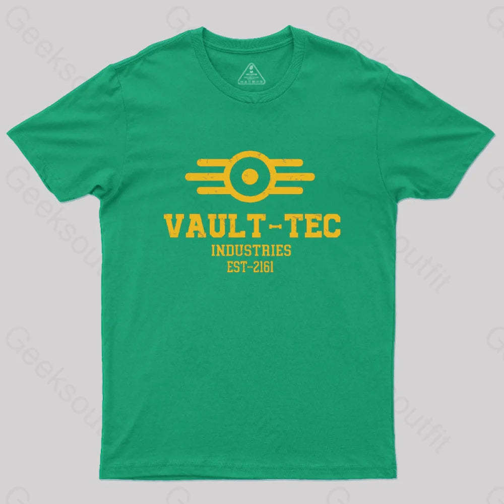 Vault Tec Industries Geek T-Shirt Green / S