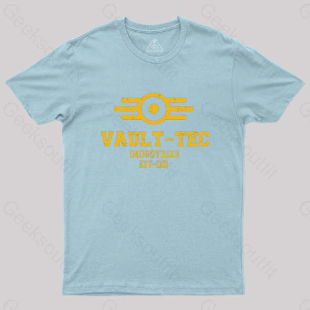 Vault Tec Industries Geek T-Shirt Light Blue / S