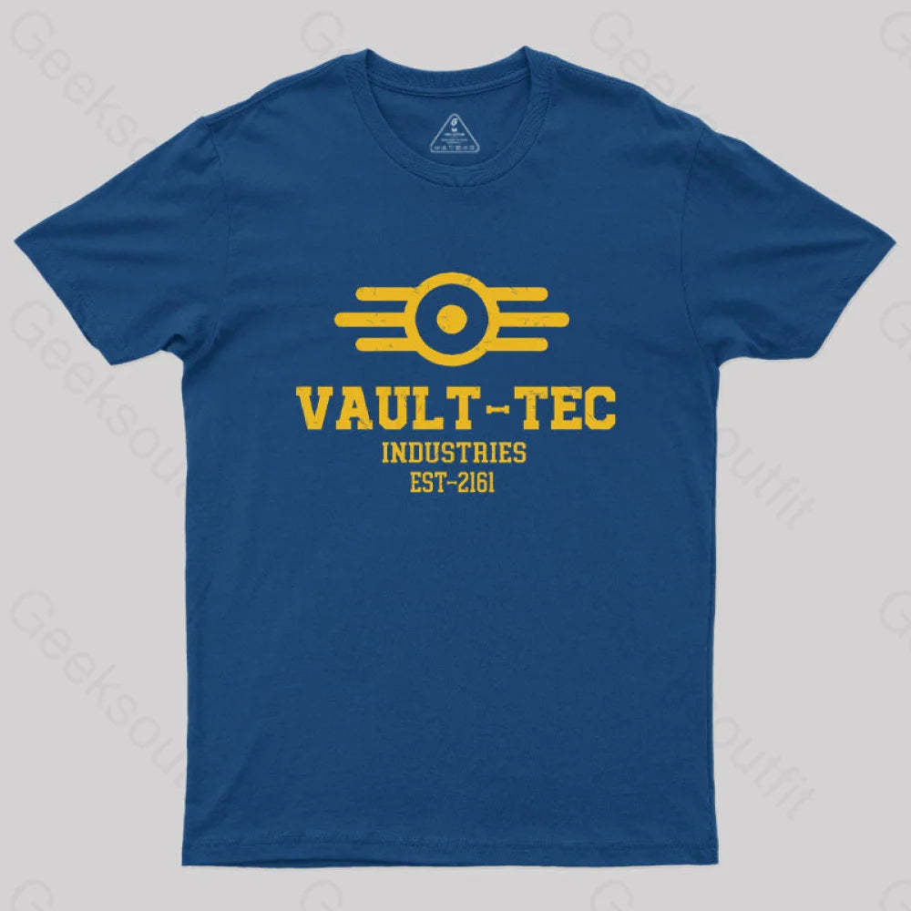 Vault Tec Industries Geek T-Shirt Navy / S