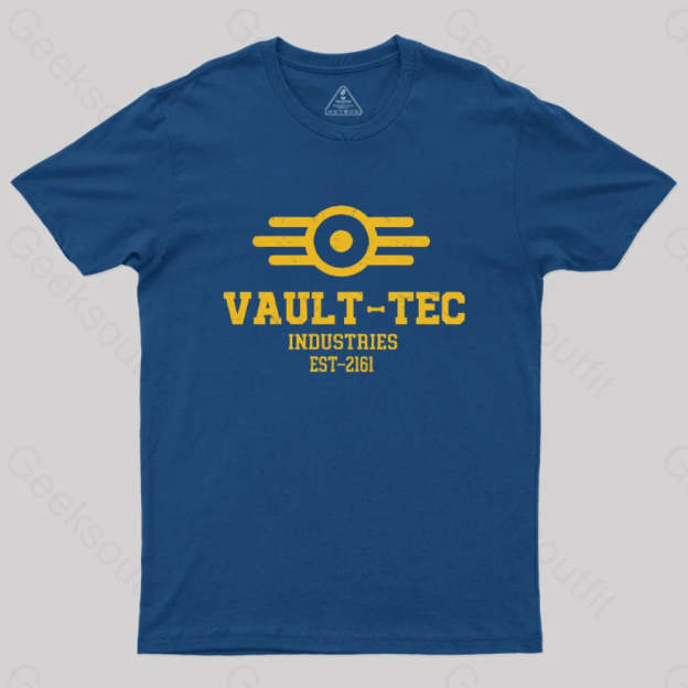 Vault Tec Industries Geek T-Shirt Navy / S