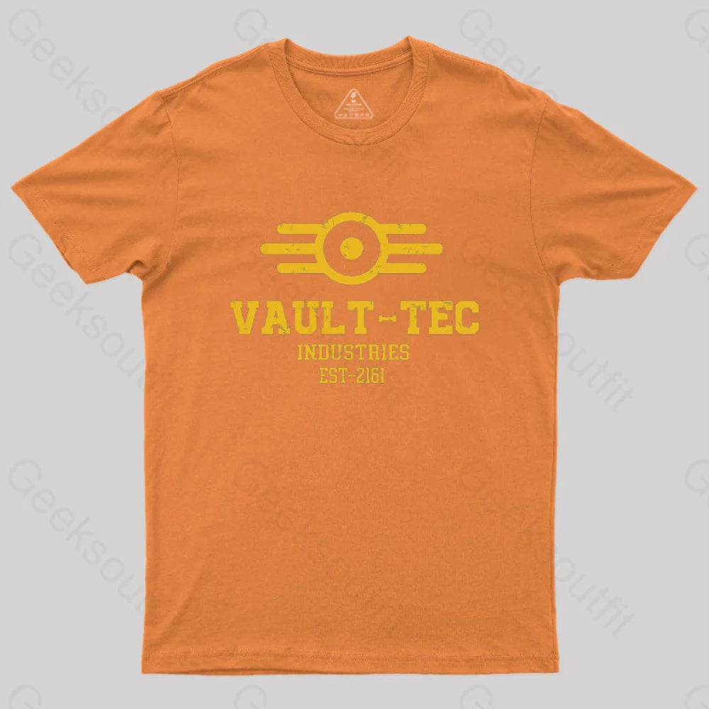 Vault Tec Industries Geek T-Shirt Orange / S