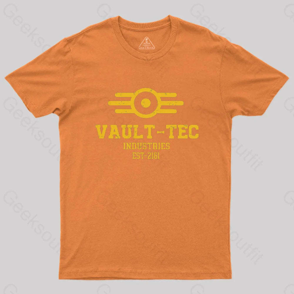 Vault Tec Industries Geek T-Shirt Orange / S