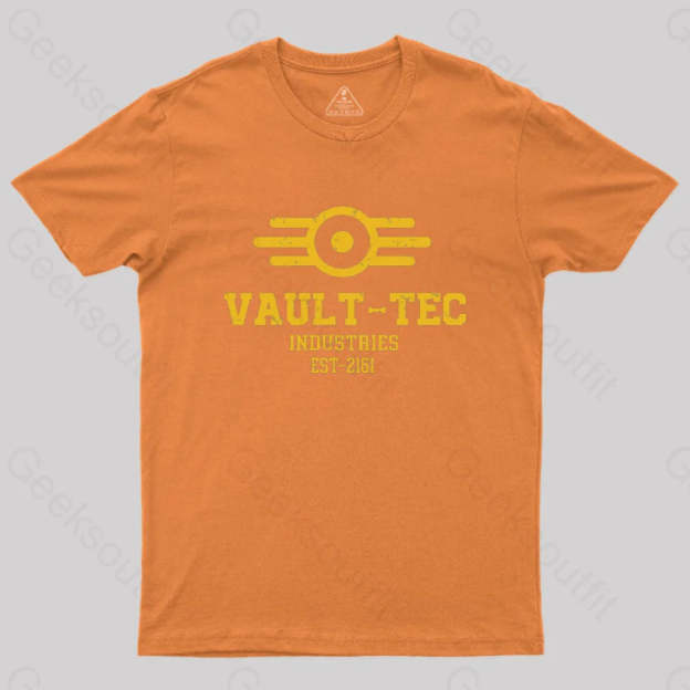 Vault Tec Industries Geek T-Shirt Orange / S