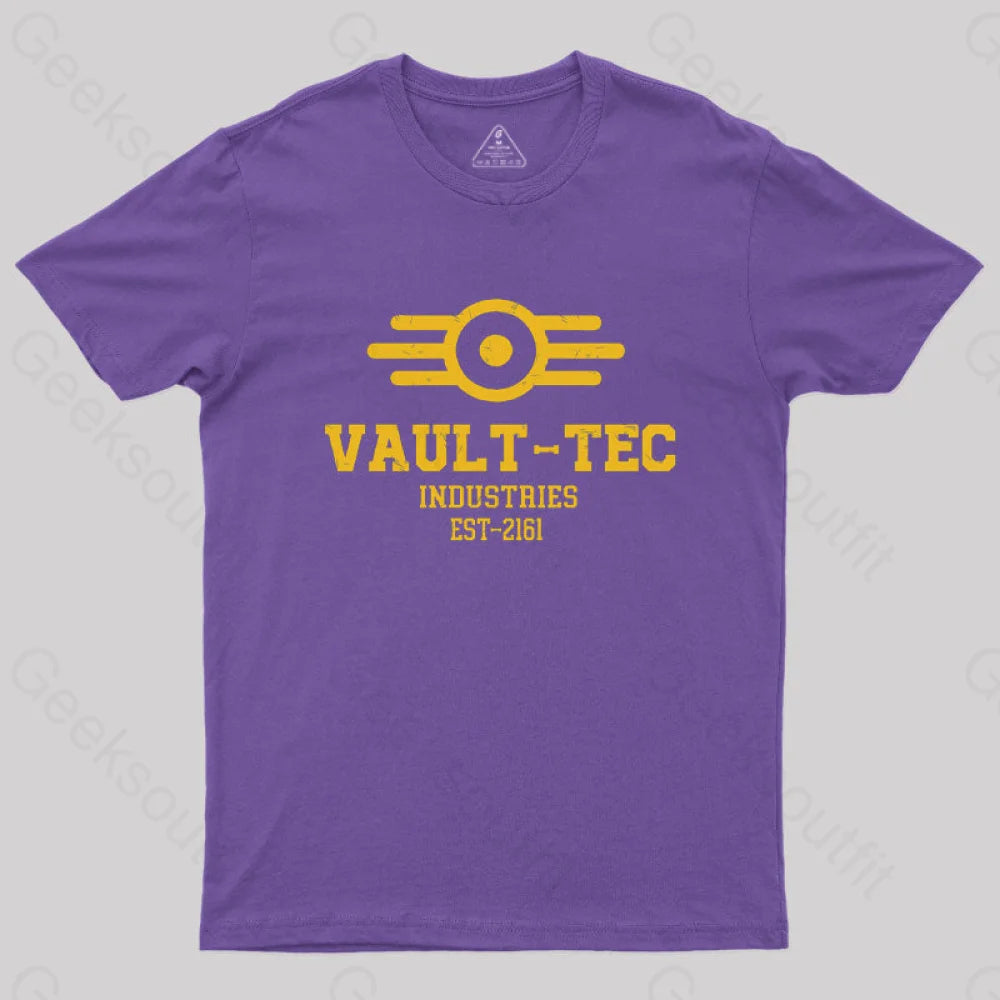 Vault Tec Industries Geek T-Shirt Purple / S