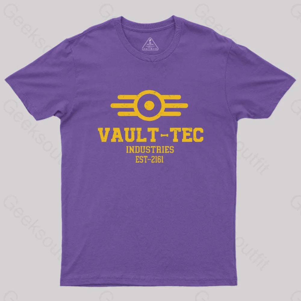 Vault Tec Industries Geek T-Shirt Purple / S