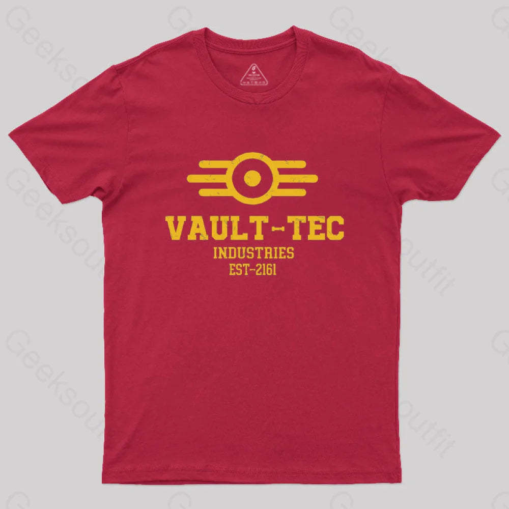 Vault Tec Industries Geek T-Shirt Red / S