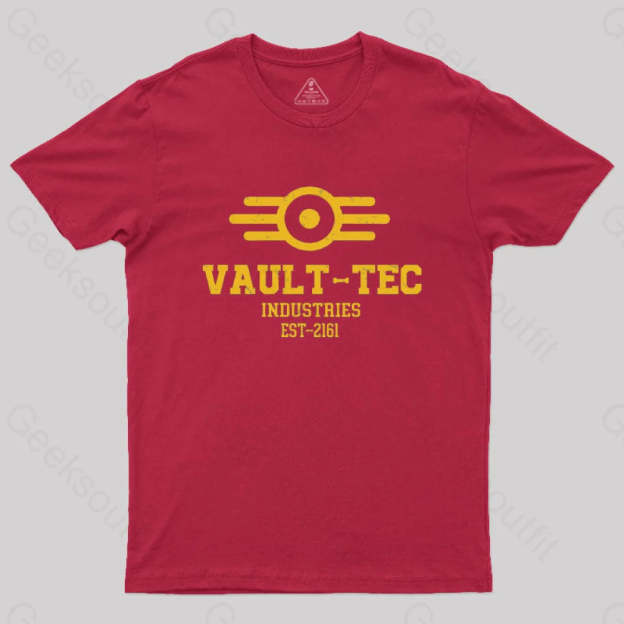 Vault Tec Industries Geek T-Shirt Red / S