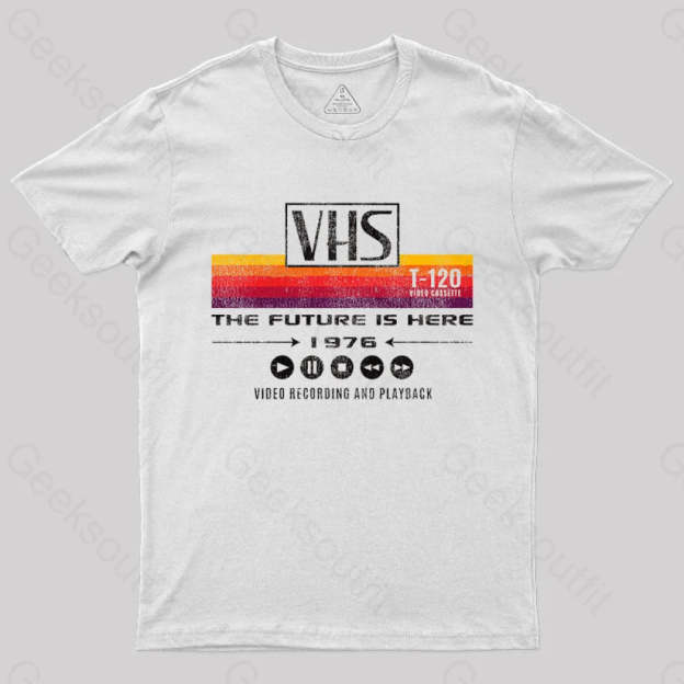 Vhs The Future Is Here 1976 T-Shirt White / S