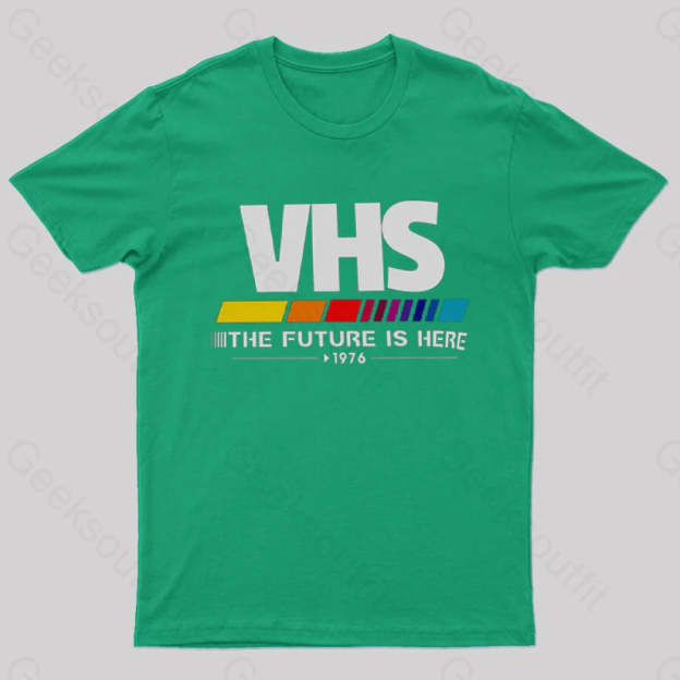 Geeksoutfit VHS The Future is Here Geek T-Shirt for Sale