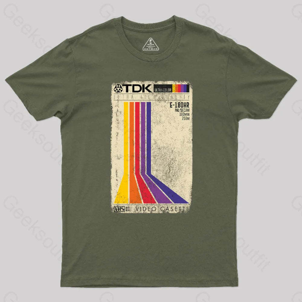 Vhs-Vintage Video T-Shirt Army Green / S