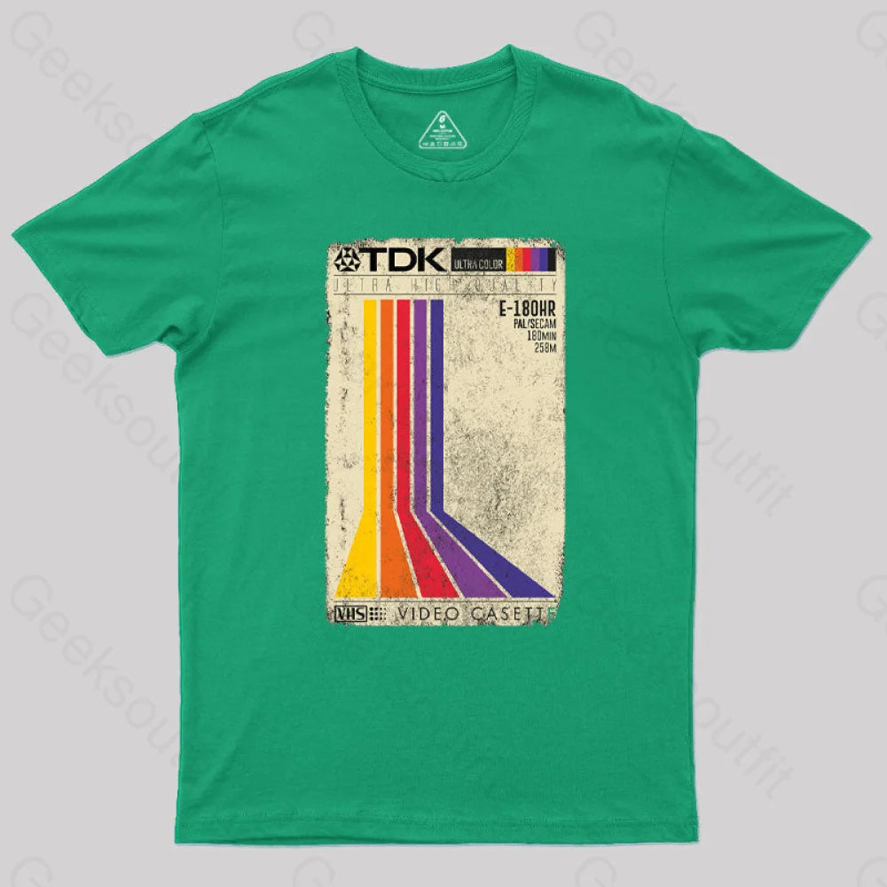 Vhs-Vintage Video T-Shirt Green / S