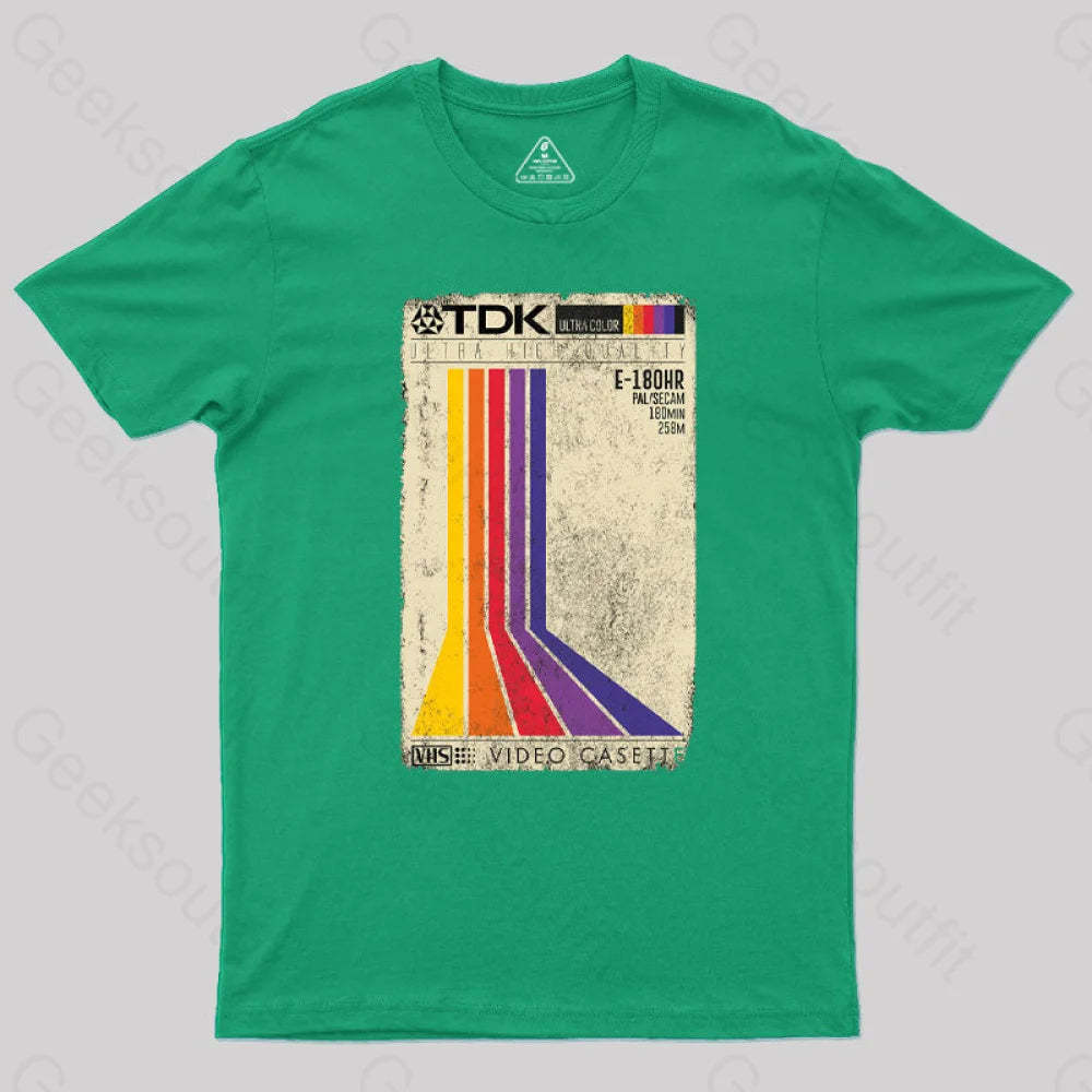 Vhs-Vintage Video T-Shirt Green / S