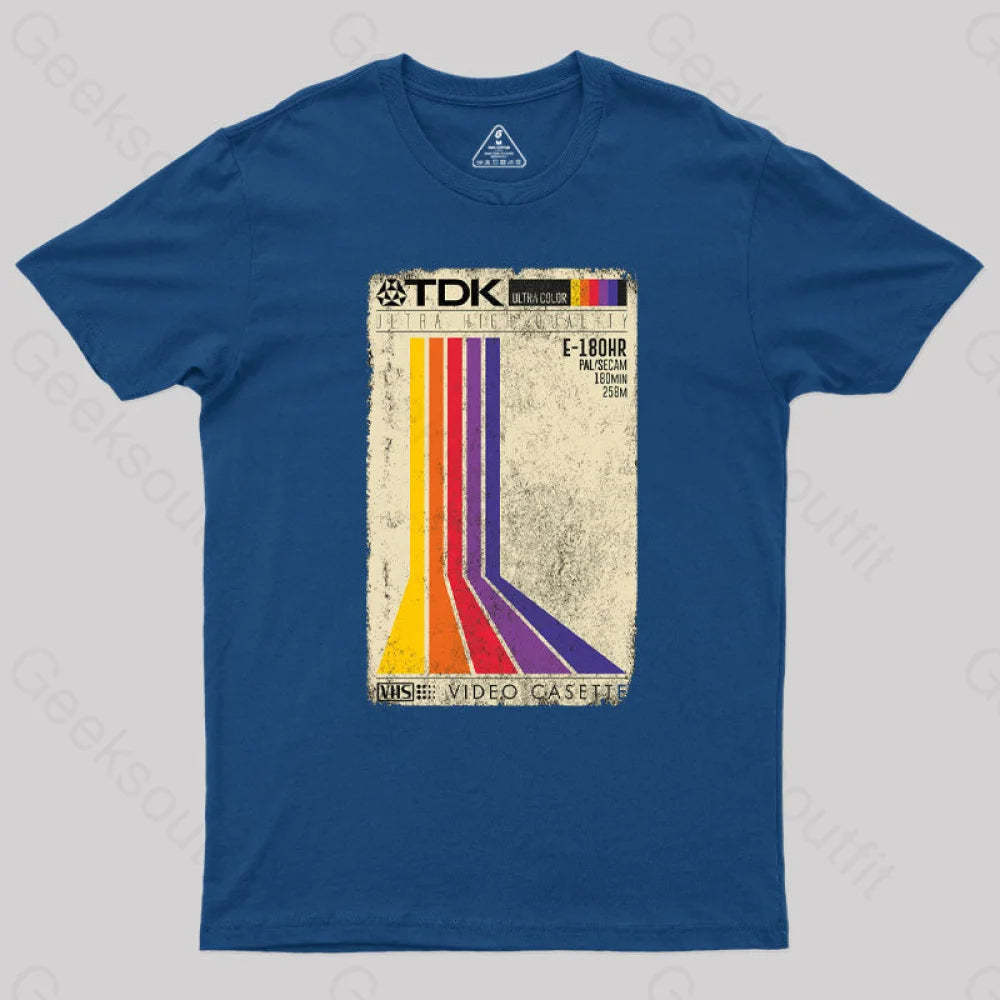 Vhs-Vintage Video T-Shirt Navy / S
