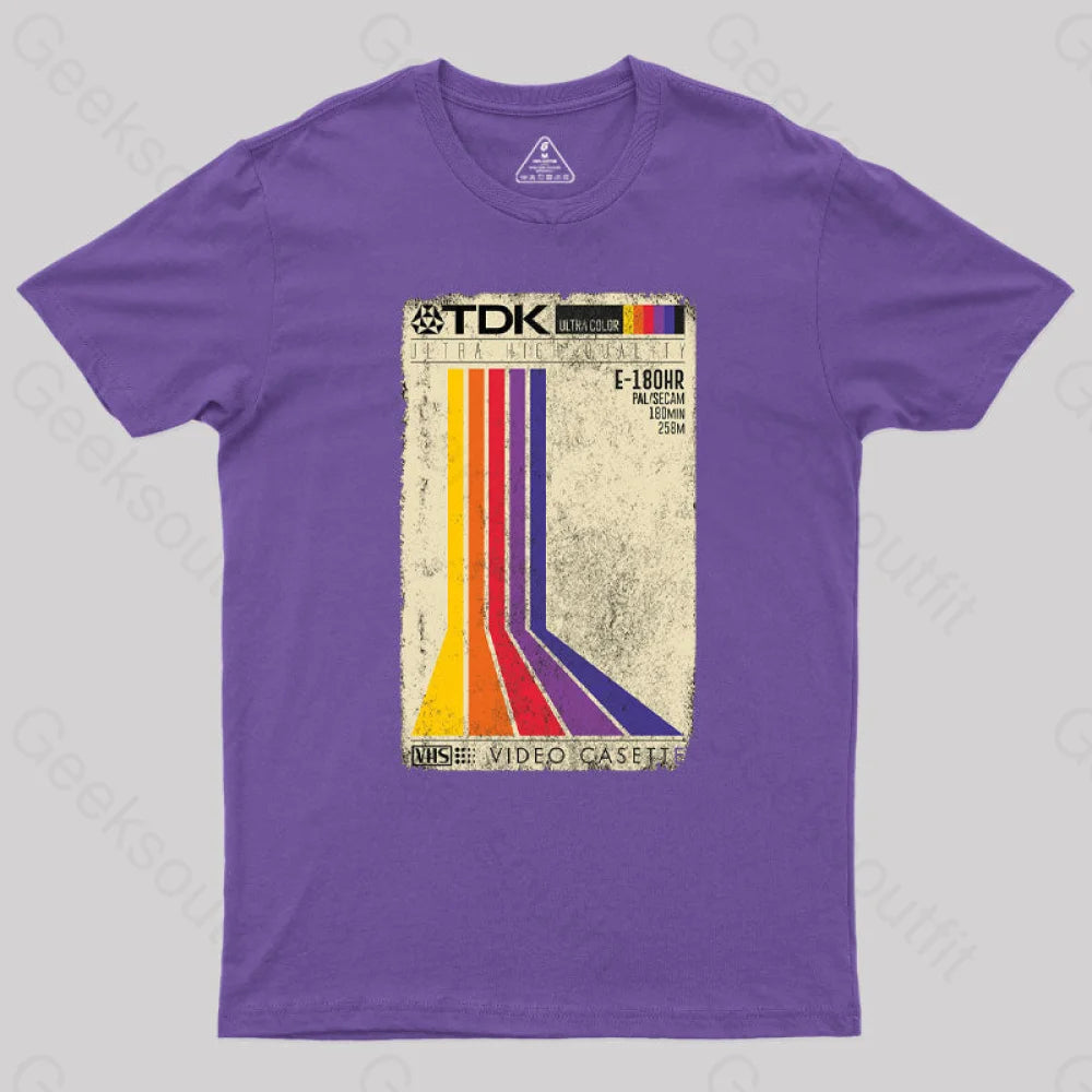Vhs-Vintage Video T-Shirt Purple / S
