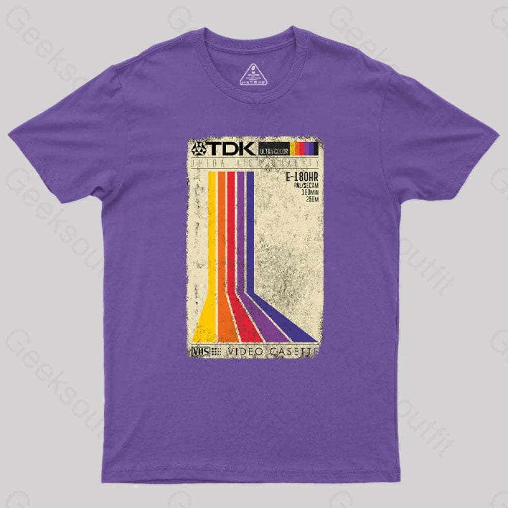 Vhs-Vintage Video T-Shirt Purple / S