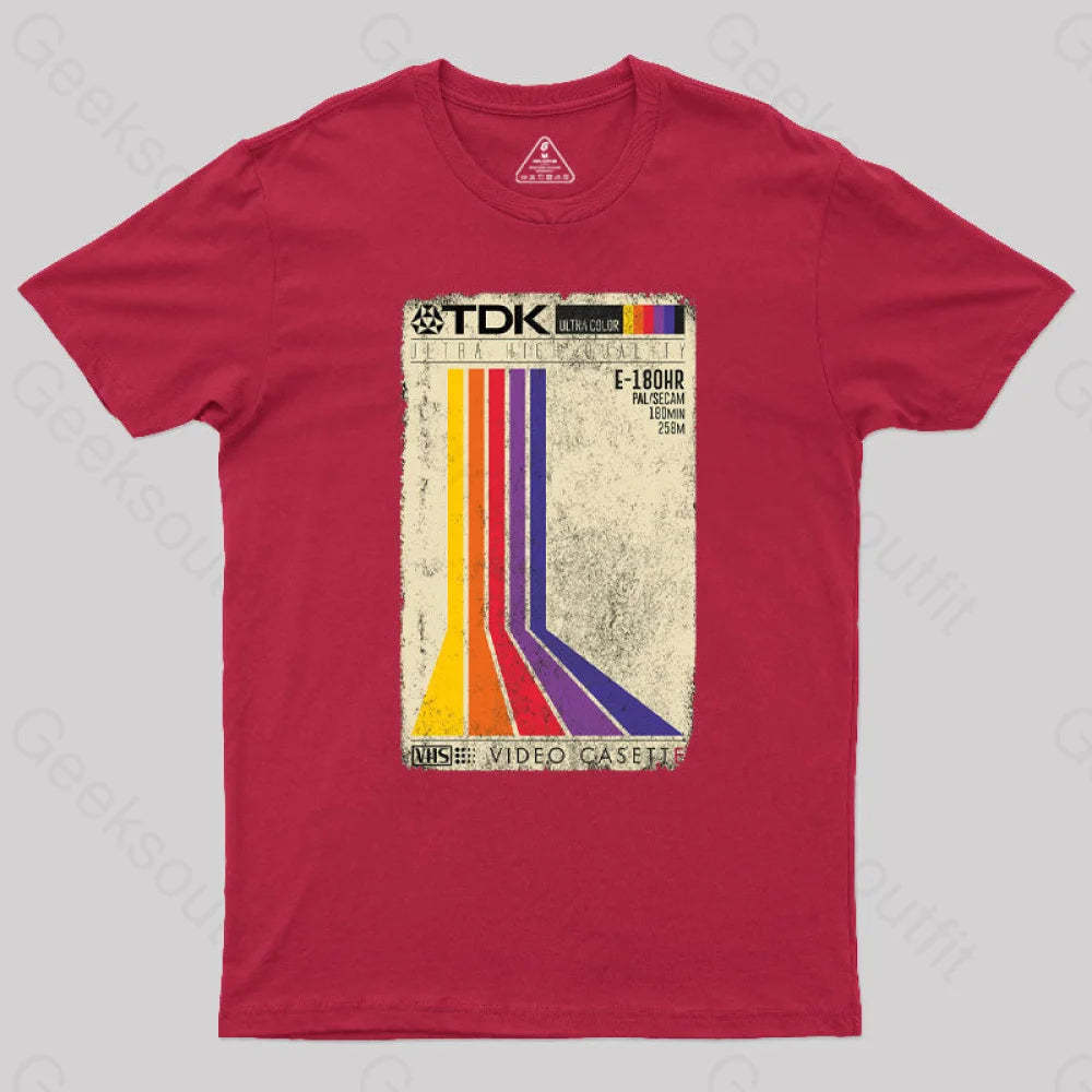 Vhs-Vintage Video T-Shirt Red / S