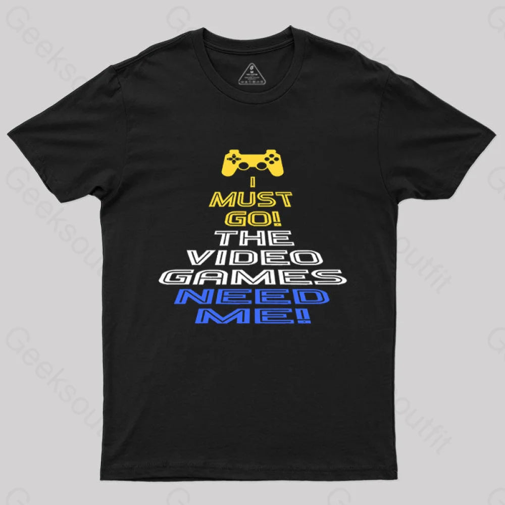 Video Games Gamer T-Shirt Black / S