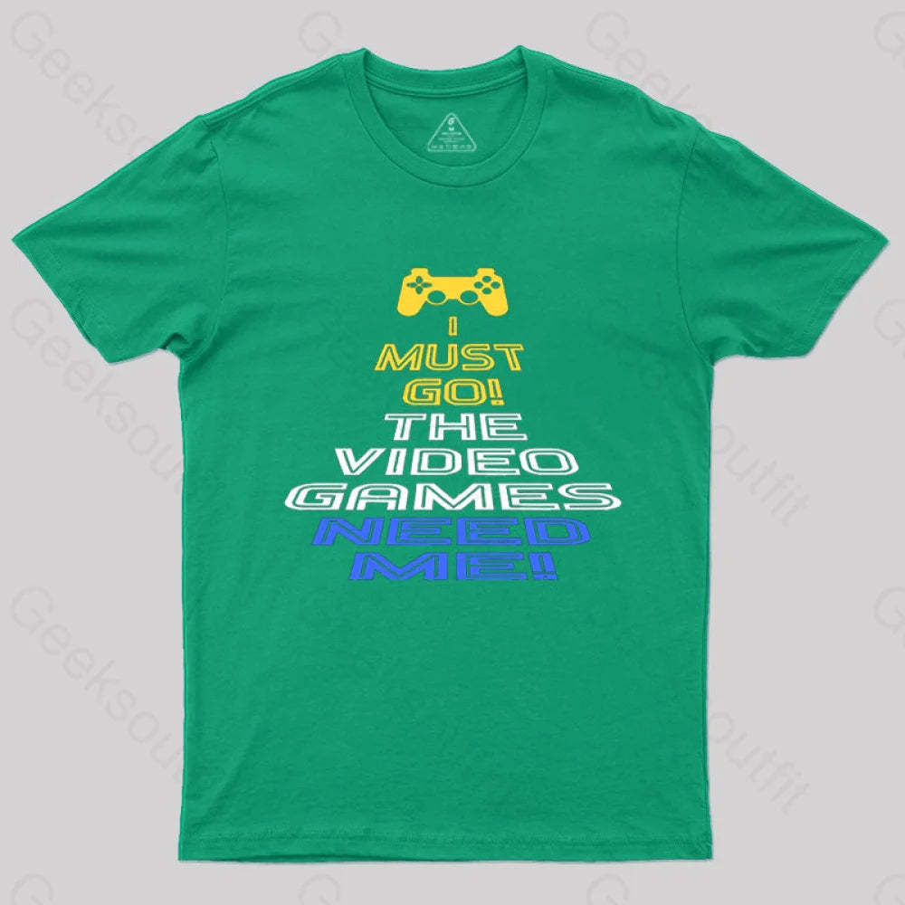 Video Games Gamer T-Shirt Green / S