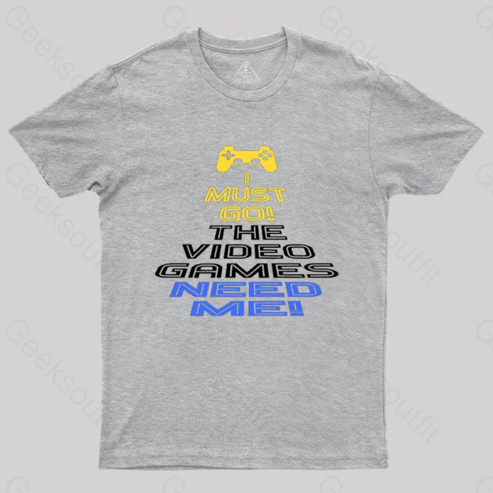 Video Games Gamer T-Shirt Grey / S