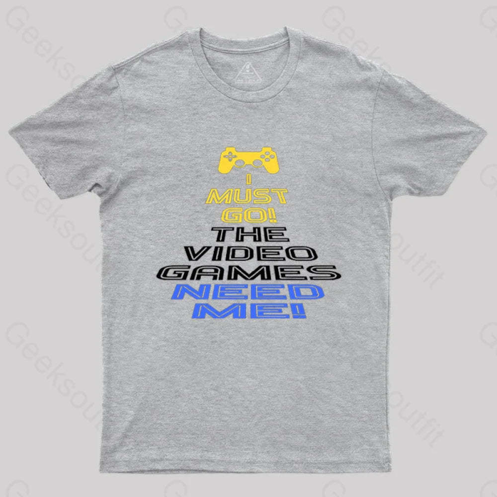 Video Games Gamer T-Shirt Grey / S