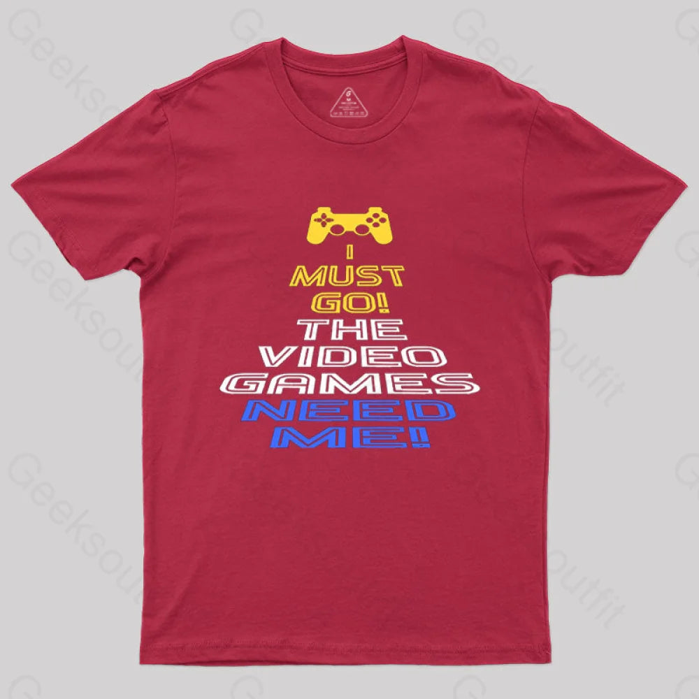 Video Games Gamer T-Shirt Red / S
