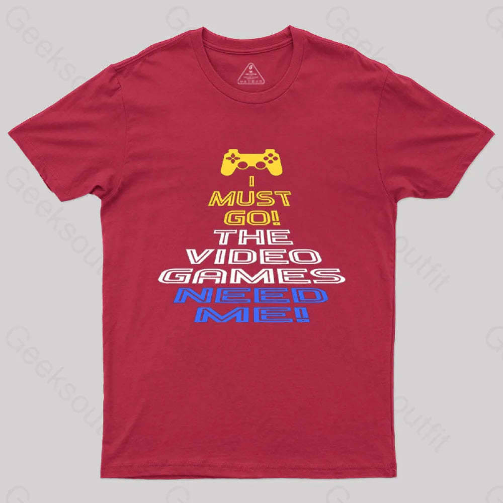 Video Games Gamer T-Shirt Red / S