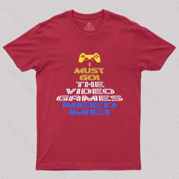 Video Games Gamer T-Shirt Red / S