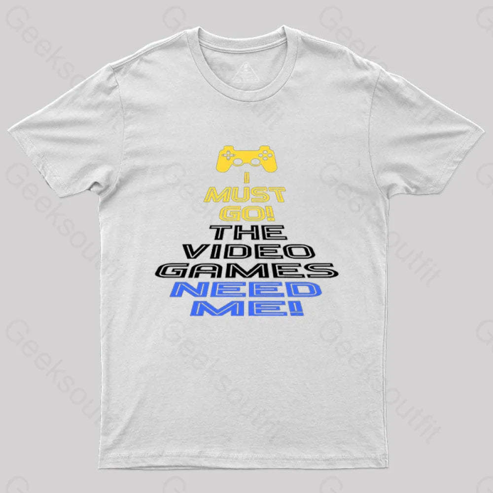Video Games Gamer T-Shirt White / S