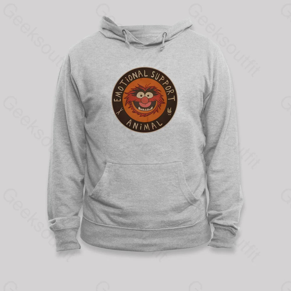 Vintage 70S Muppets Emotional Support Animal Hoodie Grey / S