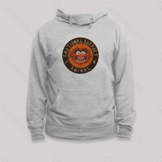 Vintage 70S Muppets Emotional Support Animal Hoodie Grey / S