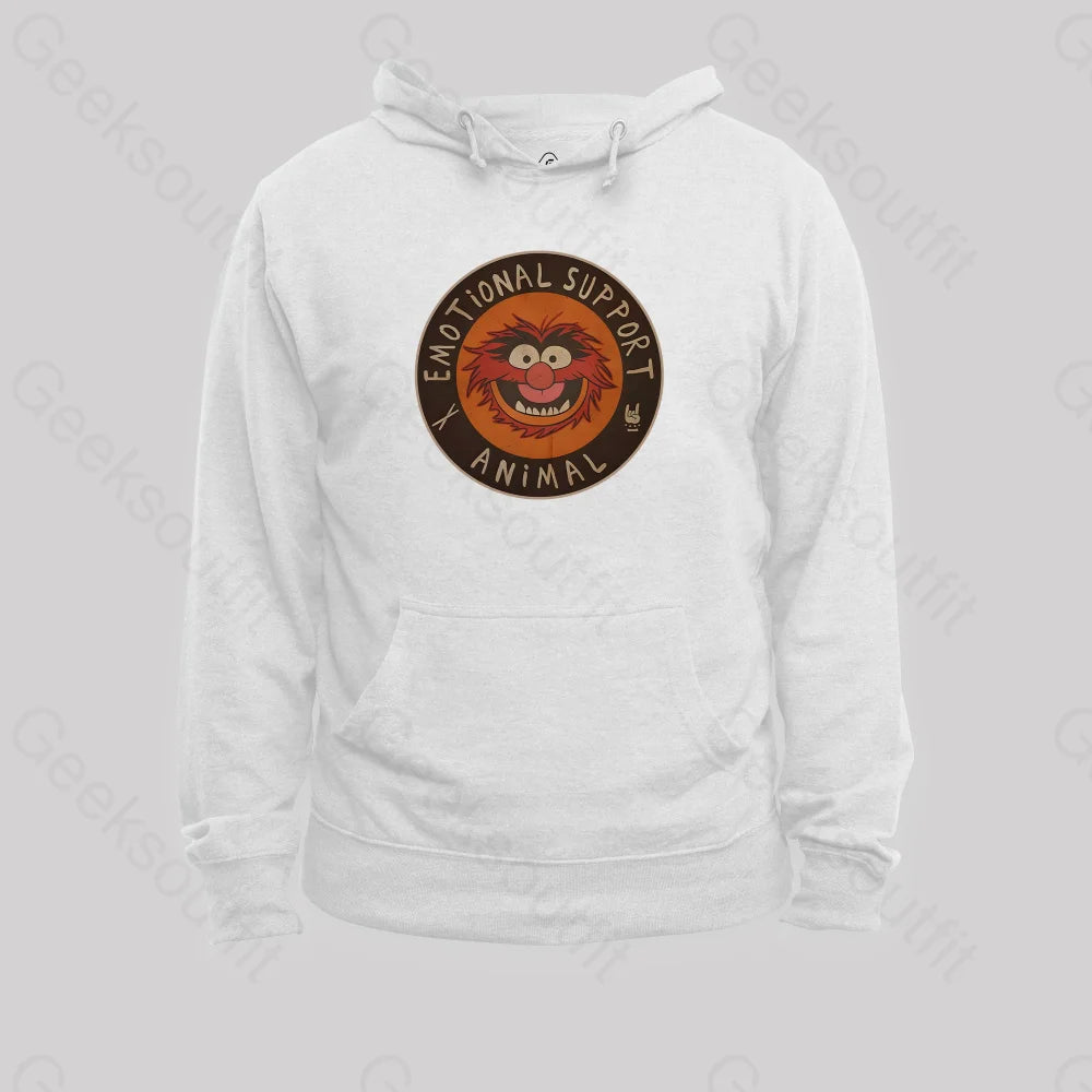 Vintage 70S Muppets Emotional Support Animal Hoodie White / S