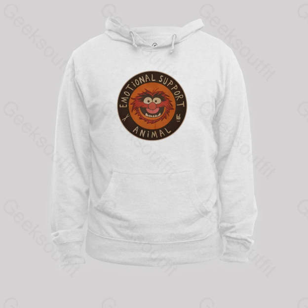 Vintage 70S Muppets Emotional Support Animal Hoodie White / S