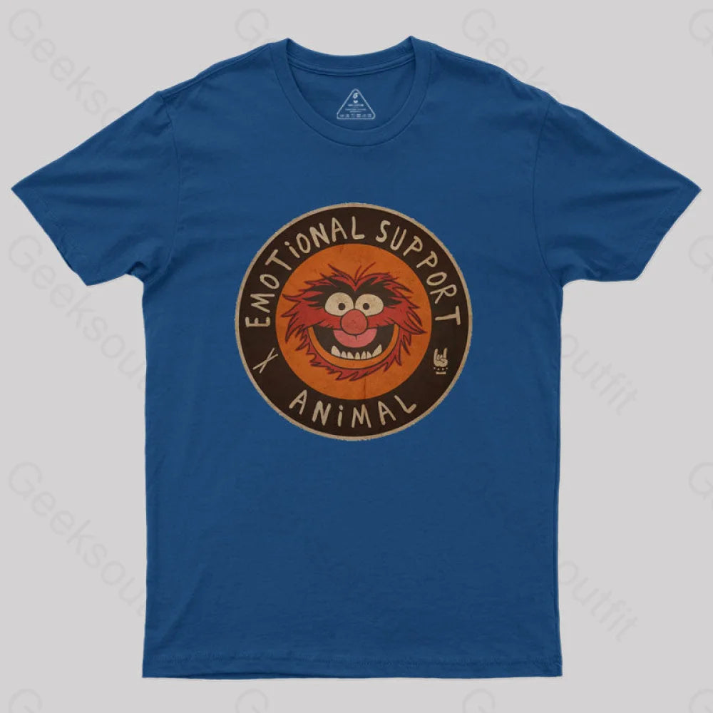 Vintage 70S Muppets Emotional Support Animal T-Shirt Navy / S