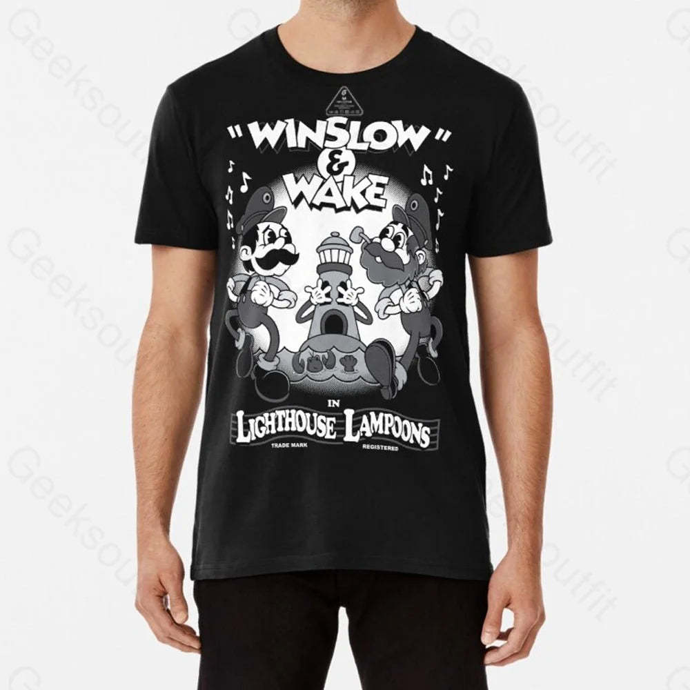 Vintage Cartoon Lighthouse Lampoons T-Shirt - Geeksoutfit