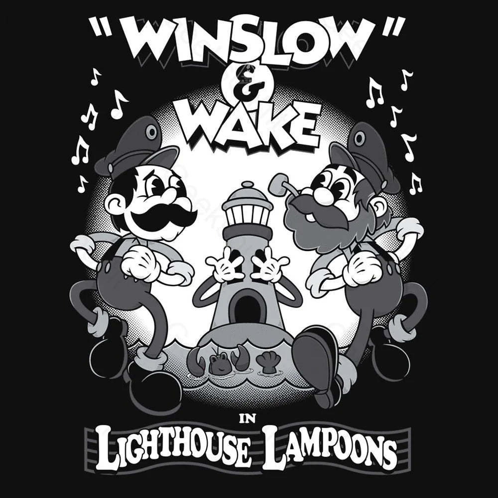 Vintage Cartoon Lighthouse Lampoons T-Shirt - Geeksoutfit