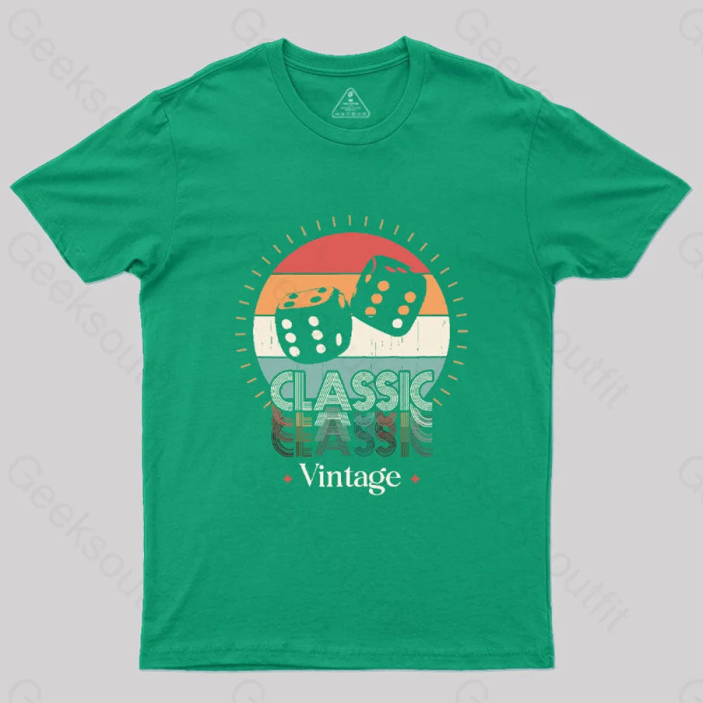 Vintage Classic Dice T-Shirt Green / S