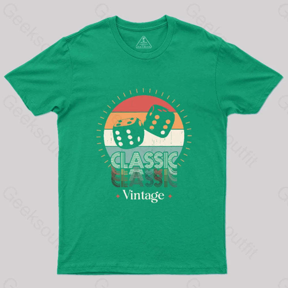 Vintage Classic Dice T-Shirt Green / S