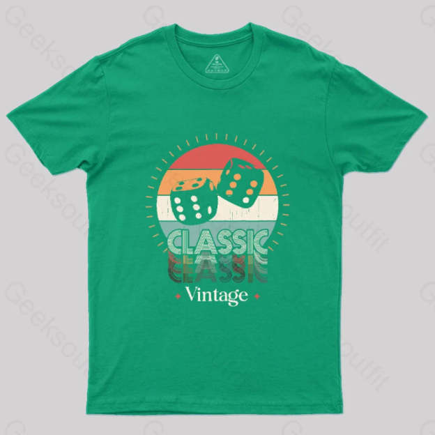 Vintage Classic Dice T-Shirt Green / S