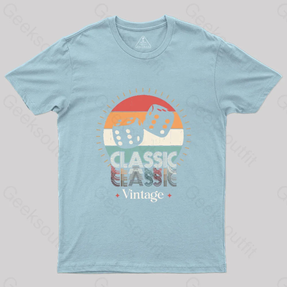 Vintage Classic Dice T-Shirt Light Blue / S