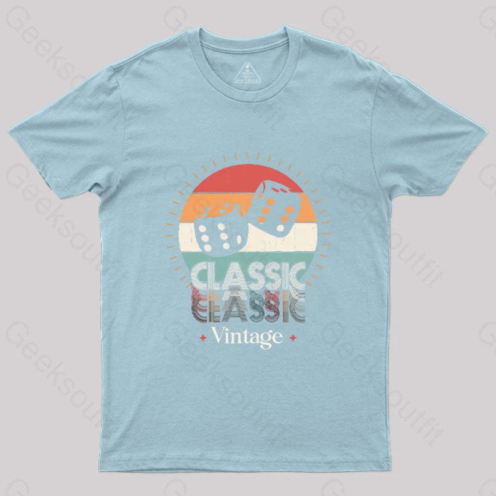 Vintage Classic Dice T-Shirt Light Blue / S