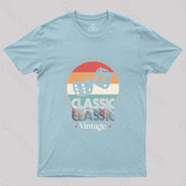 Vintage Classic Dice T-Shirt Light Blue / S