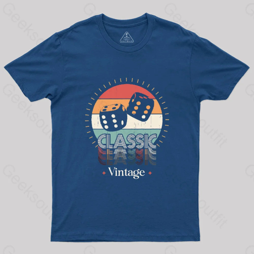 Vintage Classic Dice T-Shirt Navy / S