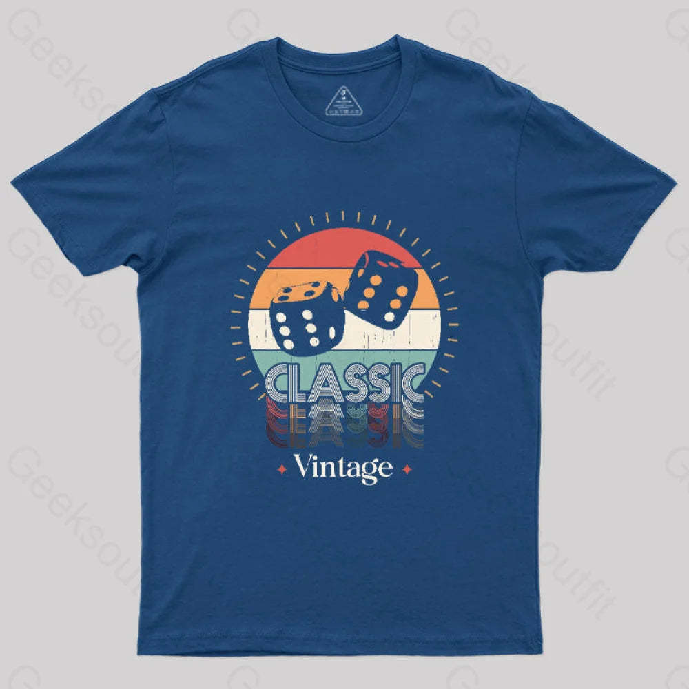 Vintage Classic Dice T-Shirt Navy / S