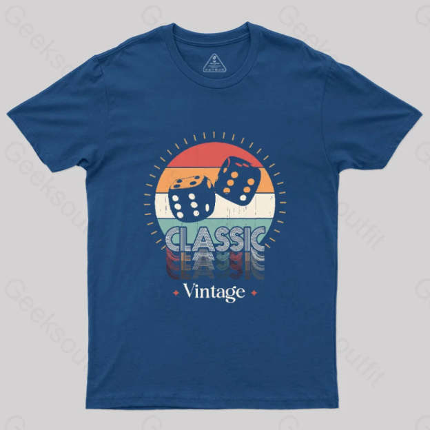Vintage Classic Dice T-Shirt Navy / S