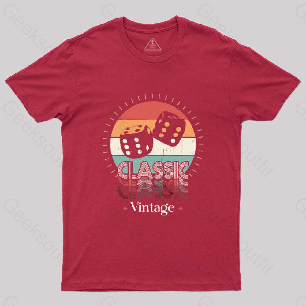 Vintage Classic Dice T-Shirt Red / S