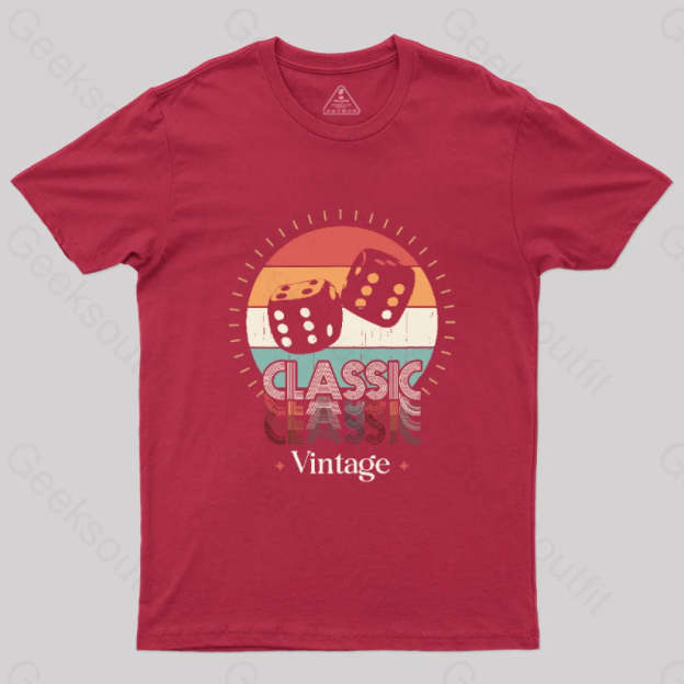 Vintage Classic Dice T-Shirt Red / S