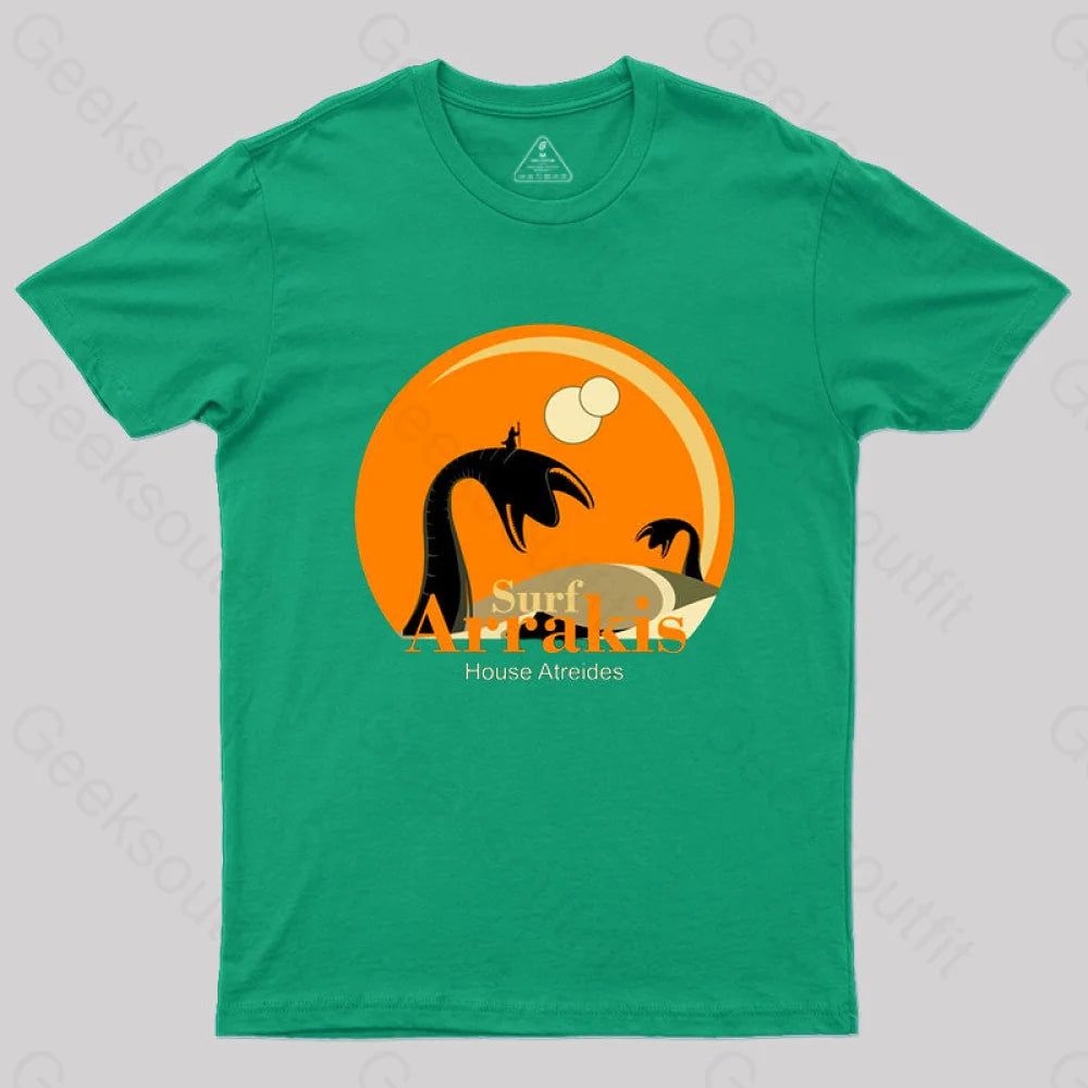 Vintage Distressed Surf T-Shirt Green / S