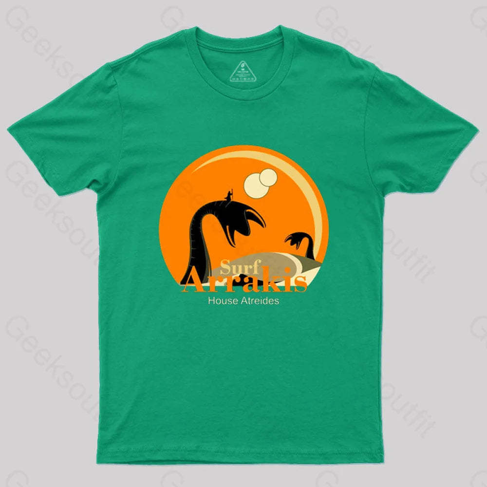 Vintage Distressed Surf T-Shirt Green / S